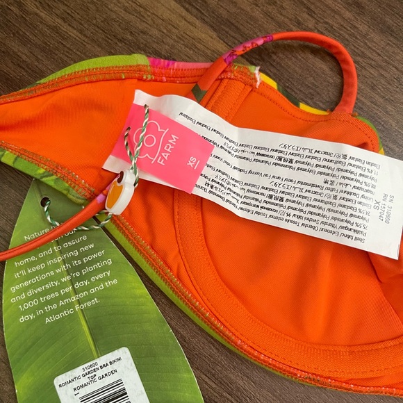 Farm Rio romantic garden bikini set size XS - Picture 8 of 16